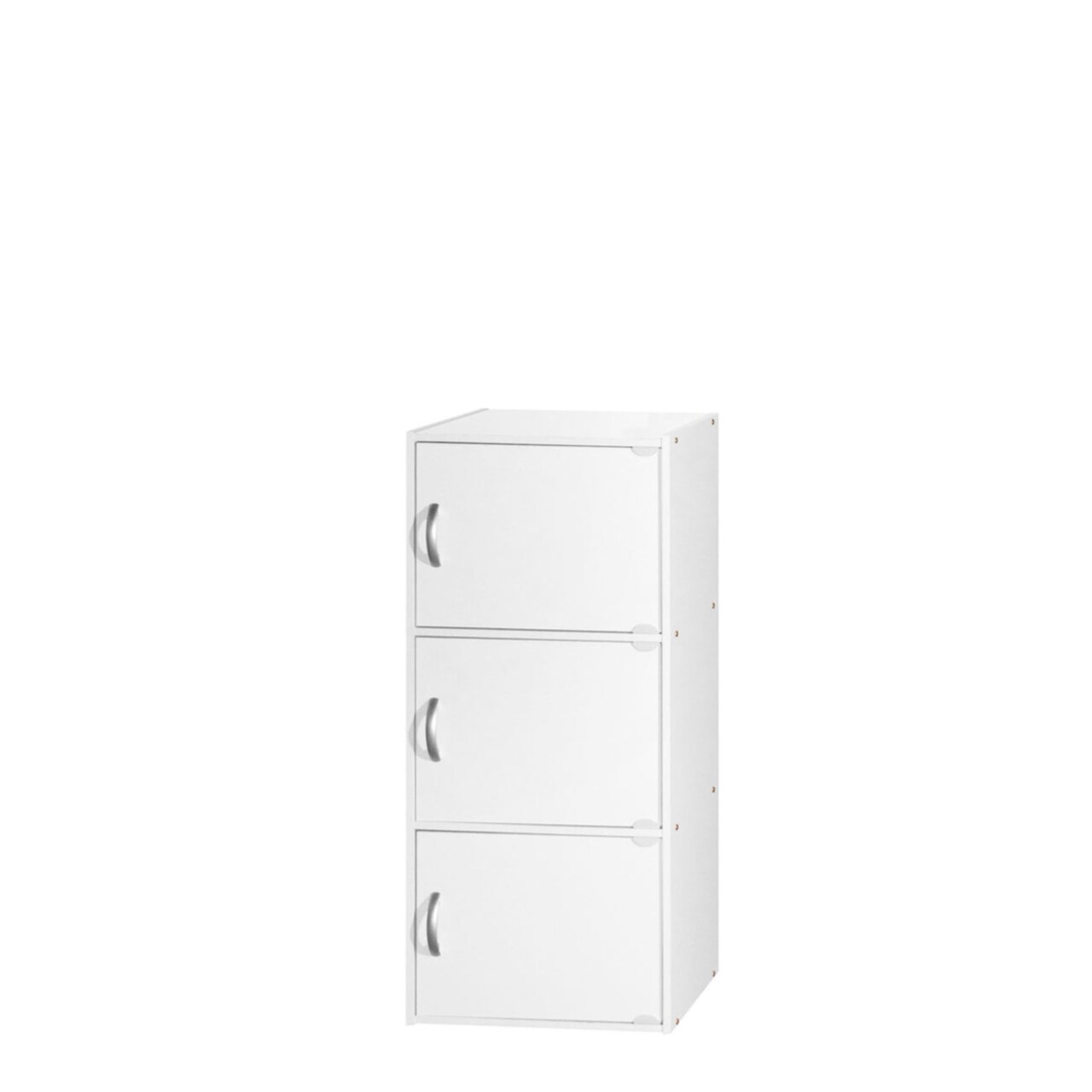 Hodedah Indoor Modern Home Decorative Furniture 3-Shelf, 3-Door Bookcase